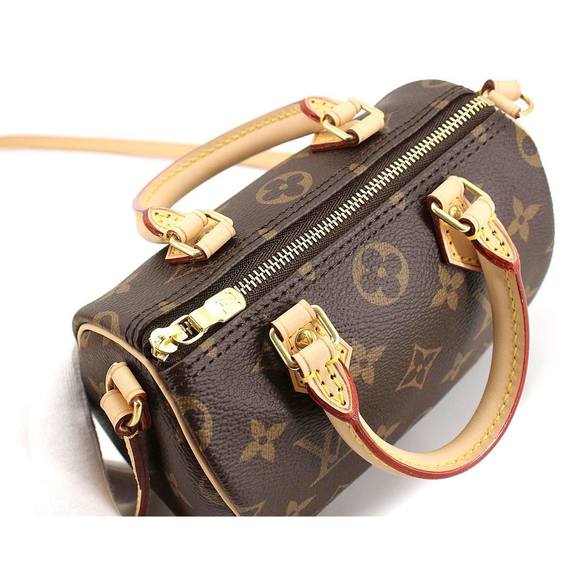 Louis Vuitton Monogram Nano Speedy Shoulder Bag Brown - Picture 7 of 8